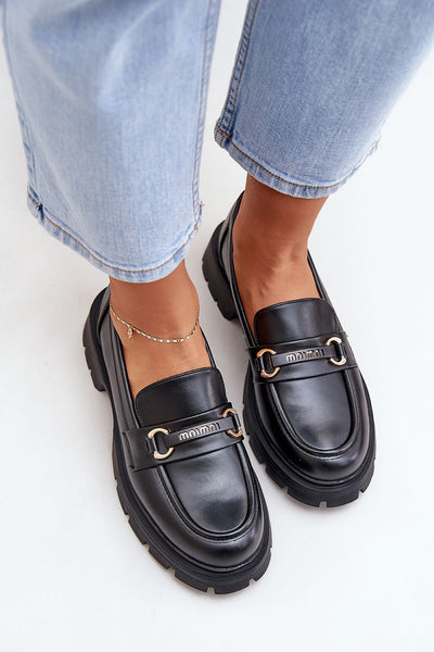 Emilia | Klassiska Loafers med Dekorativ Rem